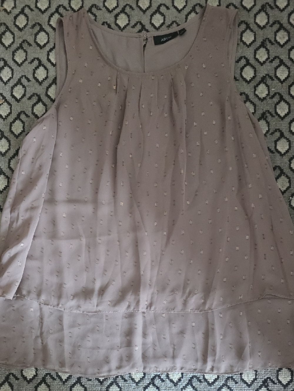 Apt. 9 Tan/Beige Sleeveless Dot-Texture Camisole
